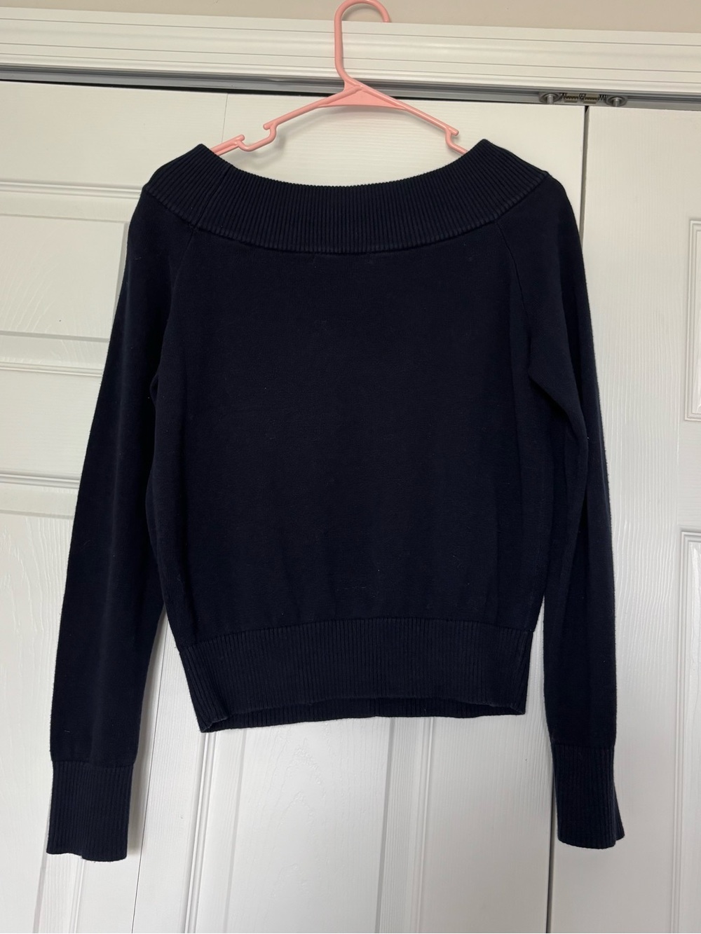 Brandy melville off the shoulder navy sweater - Picture 4 of 5